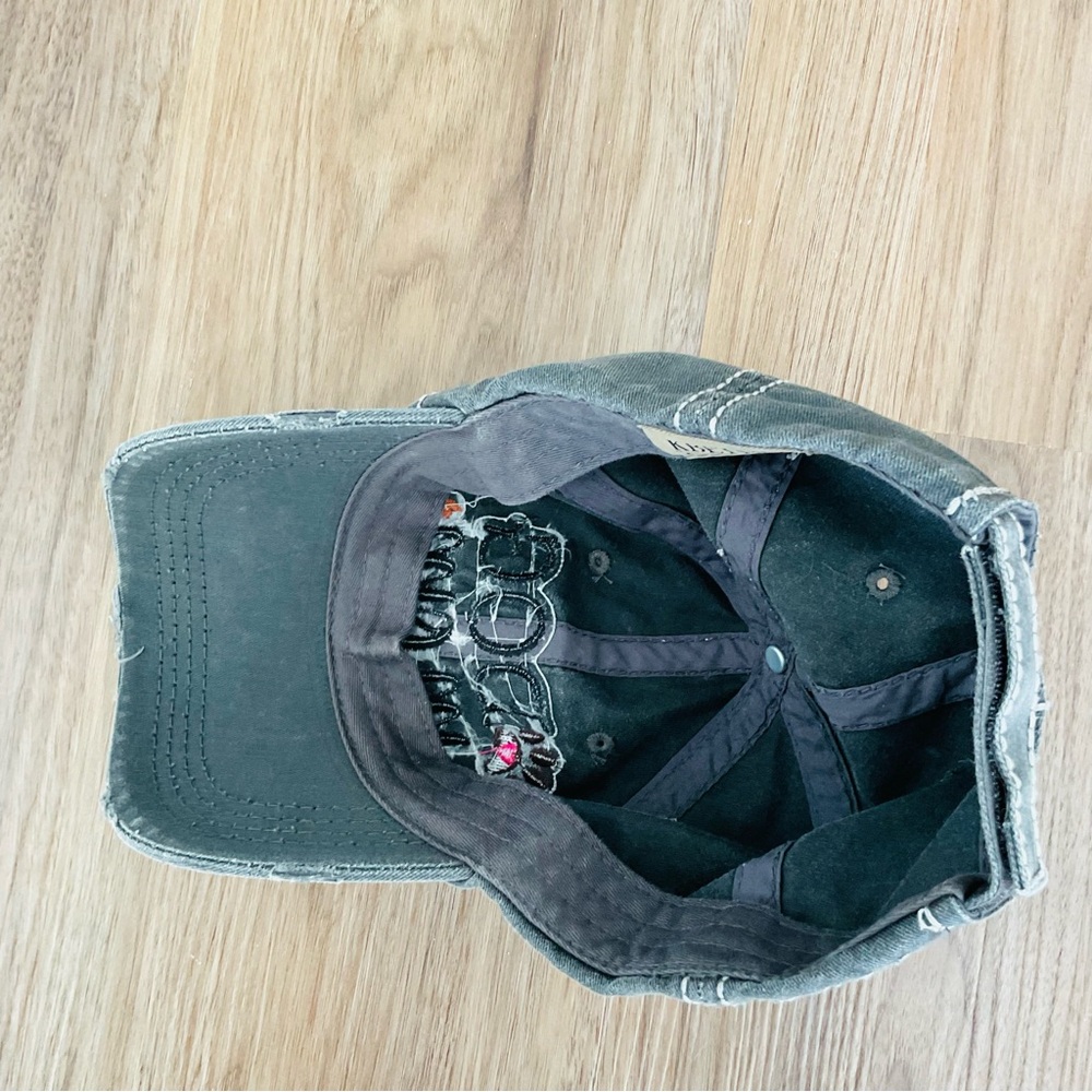 Dog Mom Vintage Distressed Cap - Black Gray - Picture 4 of 7